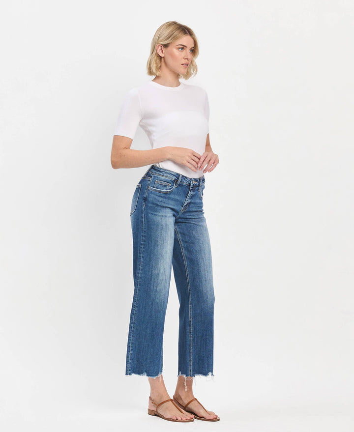 Mid Rise Wide Jeans