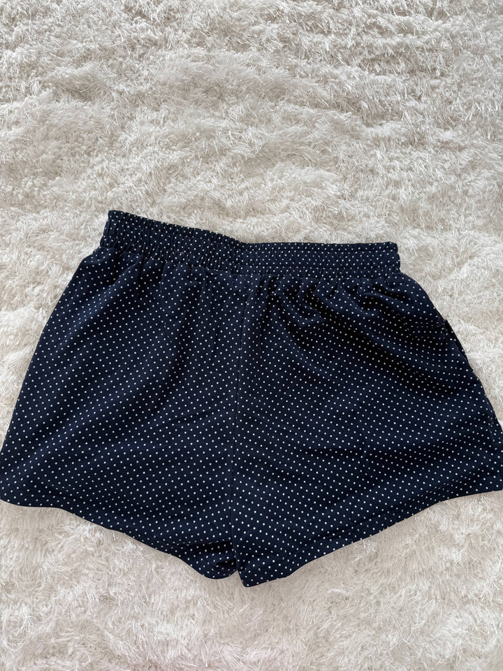 Sunkissed Coconut Navy Polka Dot Shorts