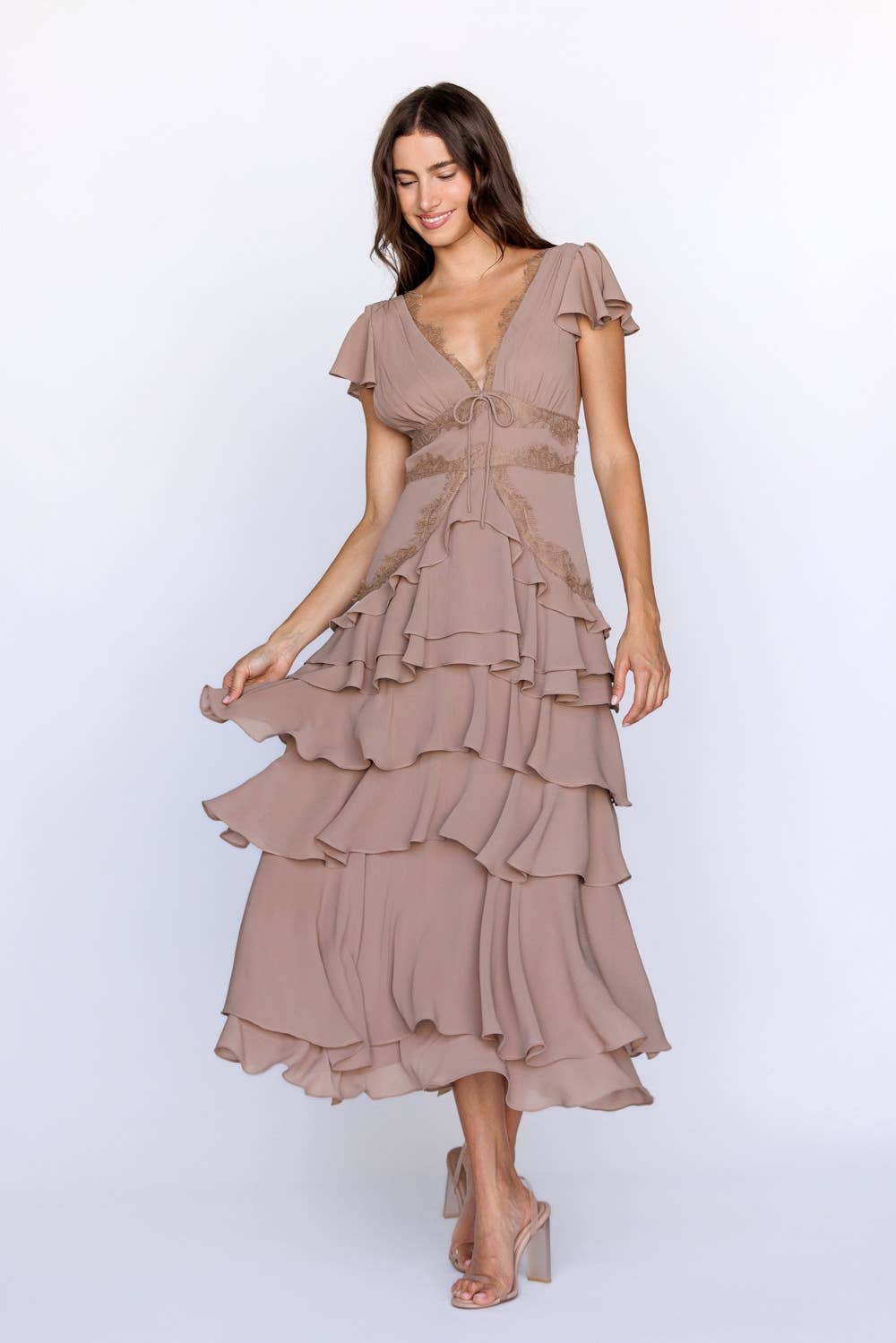 Tiered Ruffle Midi Dress