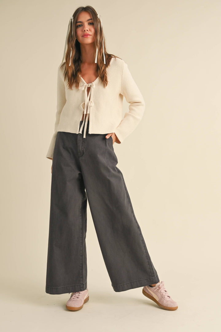 Wide Leg Cotton Pants - Baycreek & Co