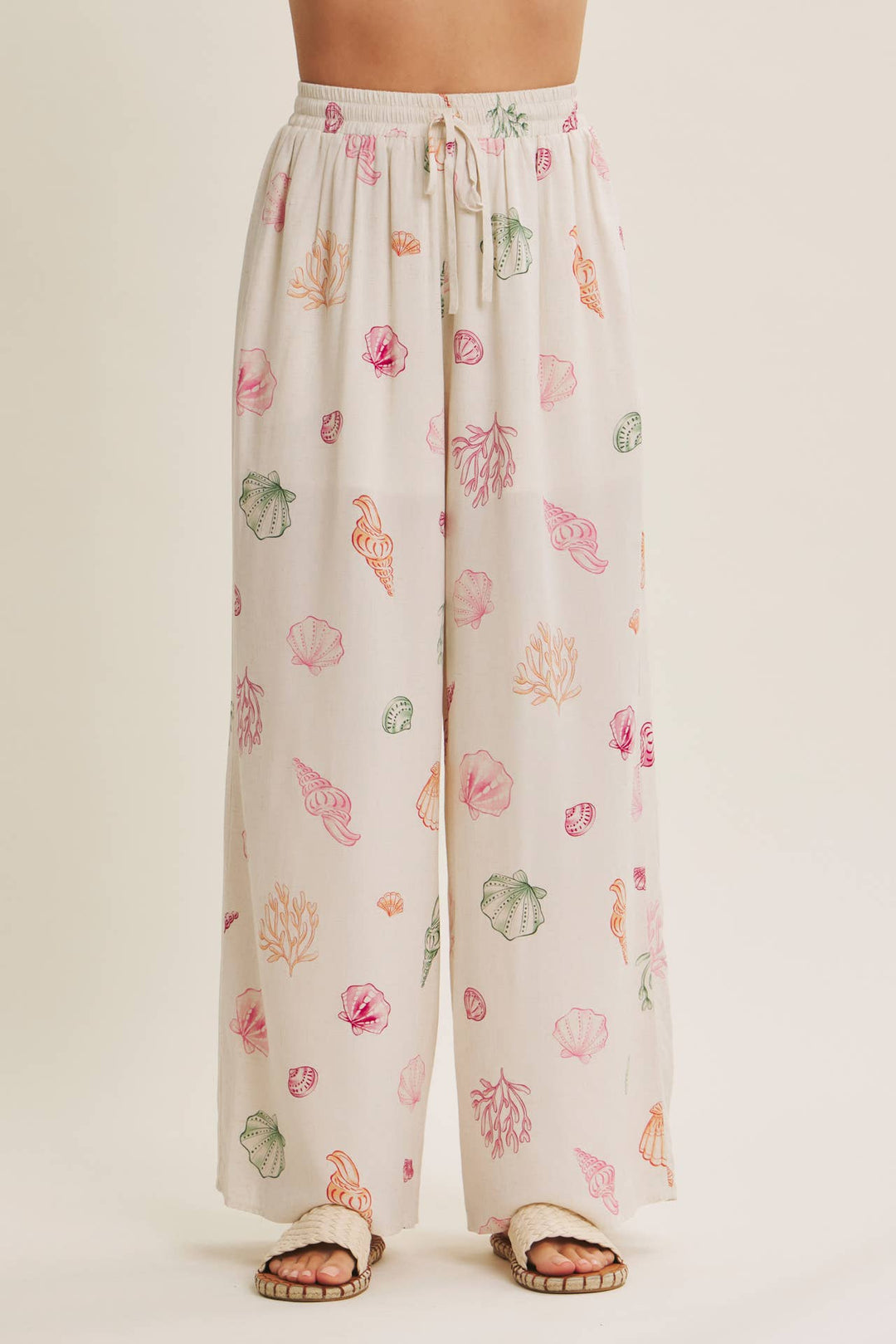 Seashell Wide Leg Bottoms - Baycreek & Co