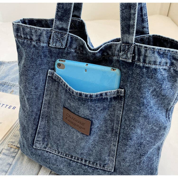2+ Washed Pocket Demin Shoulder Bags DPB0317 - Baycreek & Co