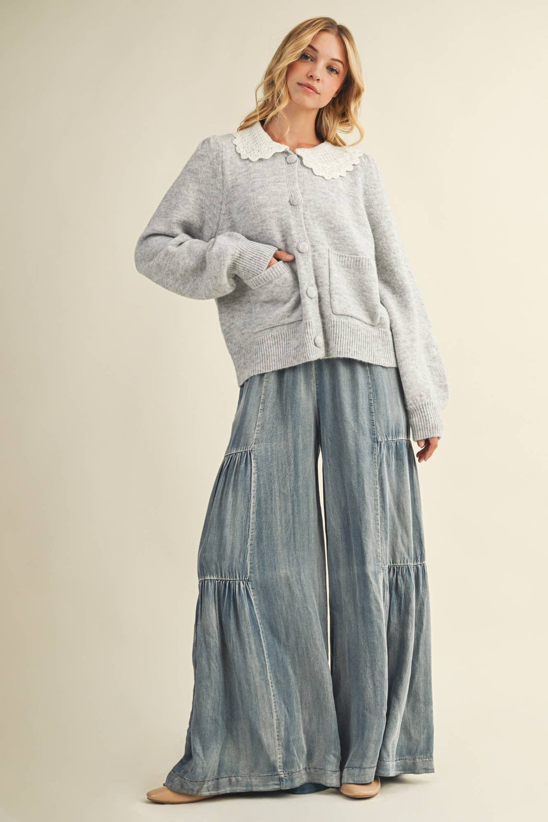 Wide Leg Ruffle Pants - Baycreek & Co