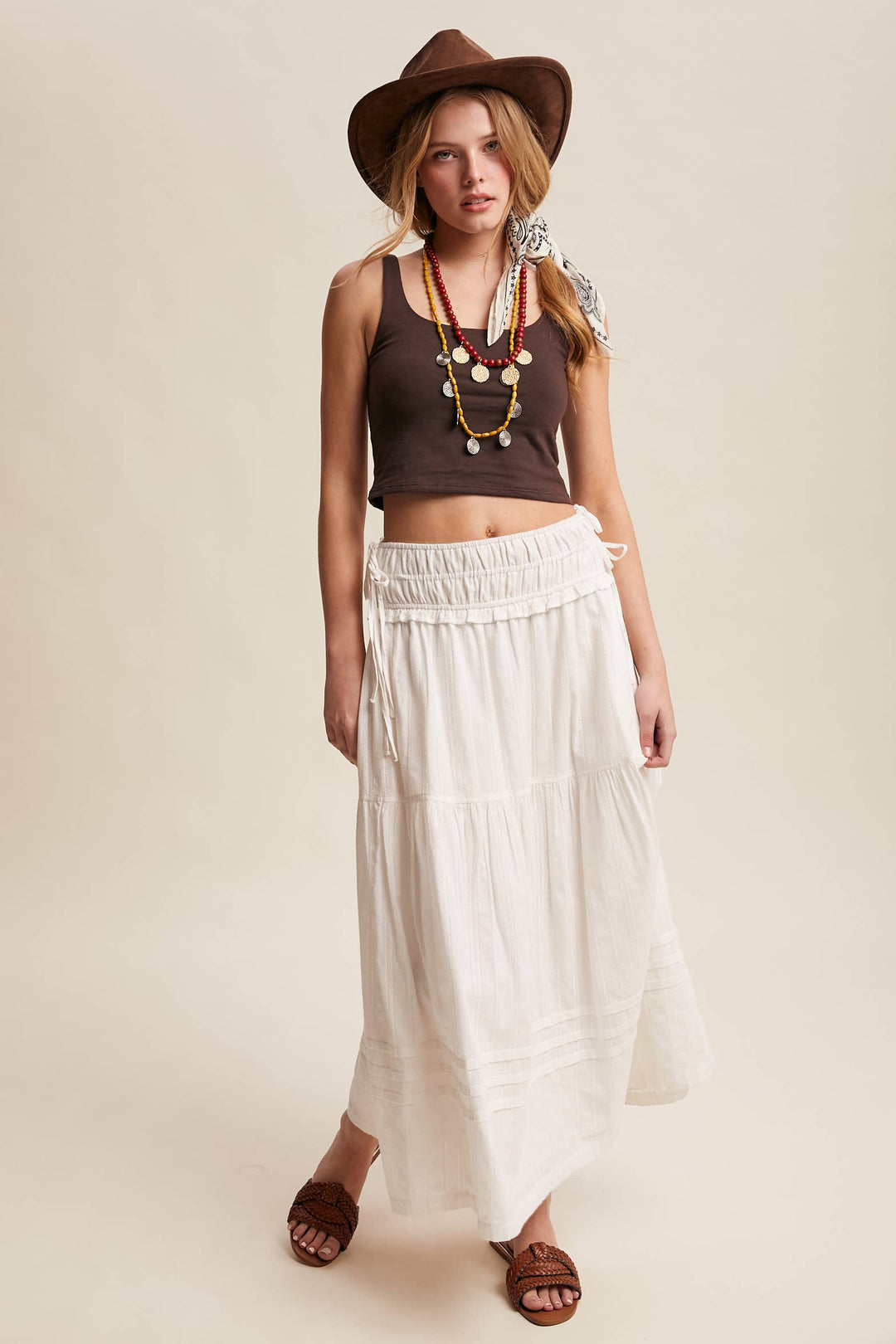 Textured Cotton Maxi Skirt - Baycreek & Co