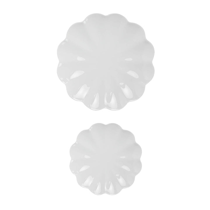 White Scalloped Serving Tray Set of 2 - Home Decor - Baycreek & Co