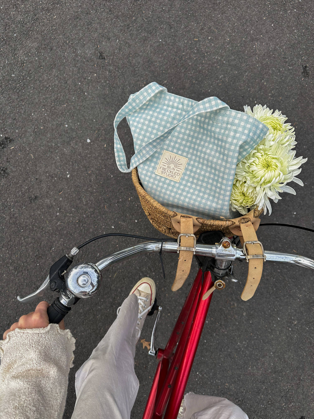Blue Gingham Tote Bag
