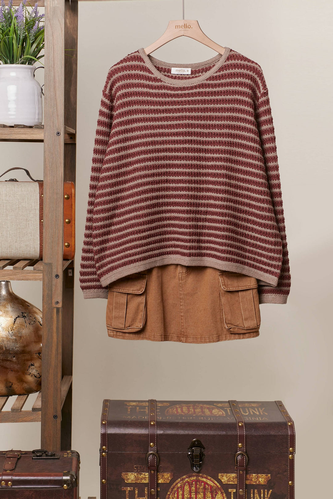 Striped Relaxed Fit Sweater - Baycreek & Co