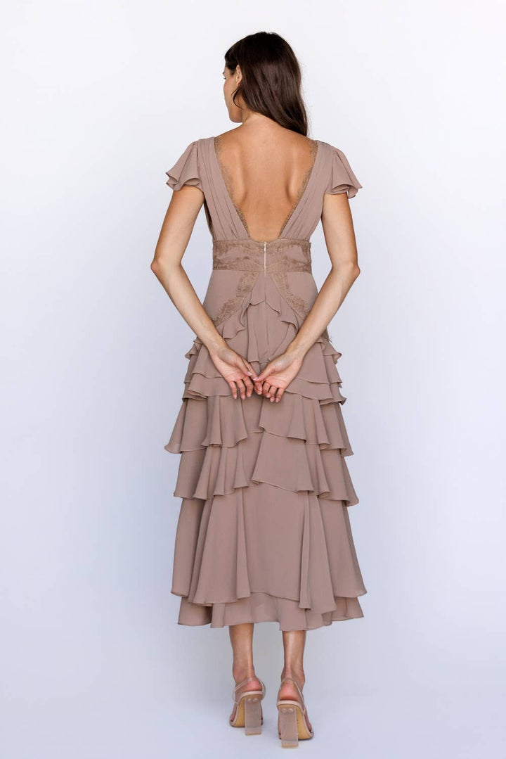 Tiered Ruffle Midi Dress