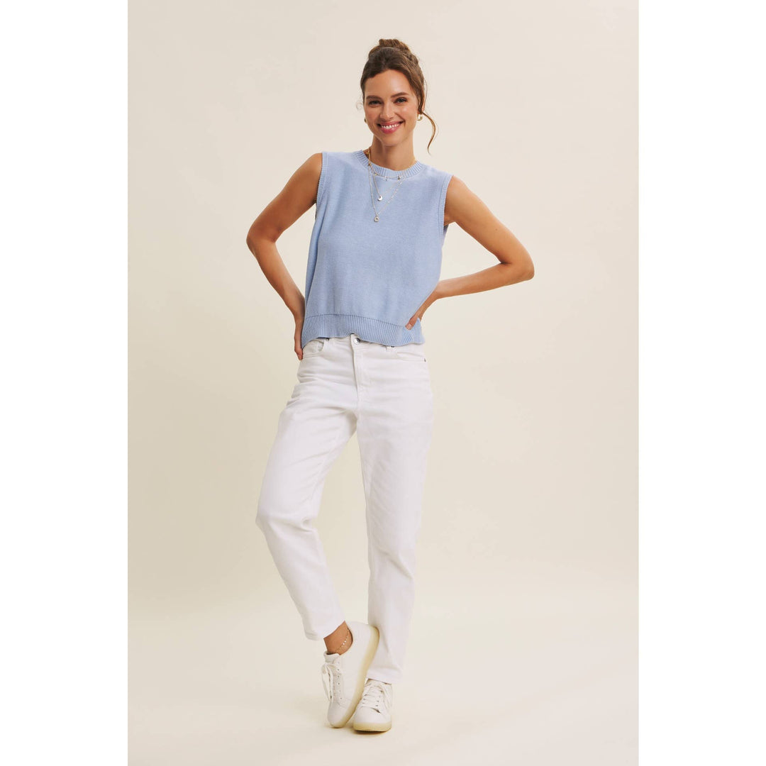 UNEXPECTED TWIST CONTRAST BOW BACK SWEATER TOP - Baycreek & Co