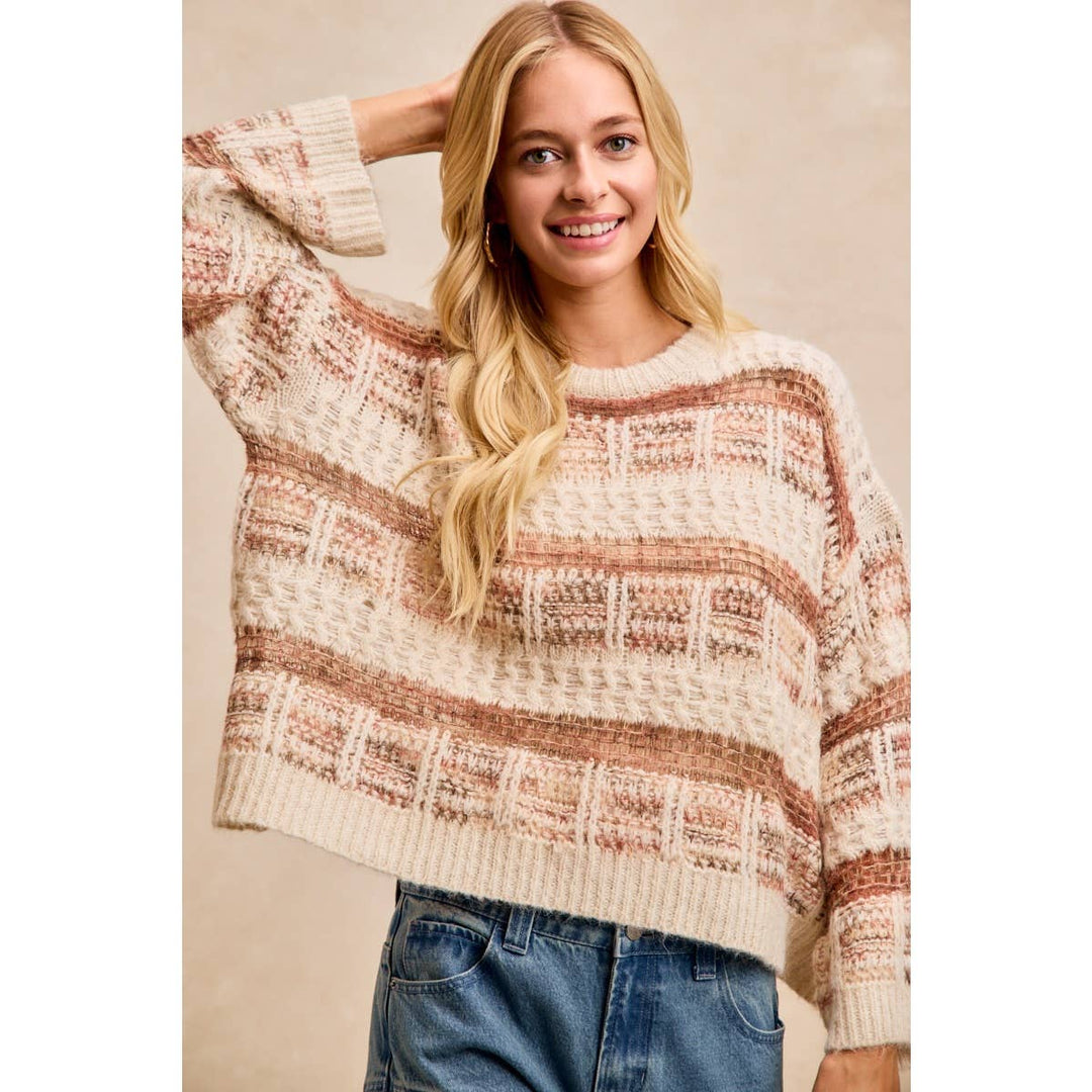 Rust & Cream Sweater