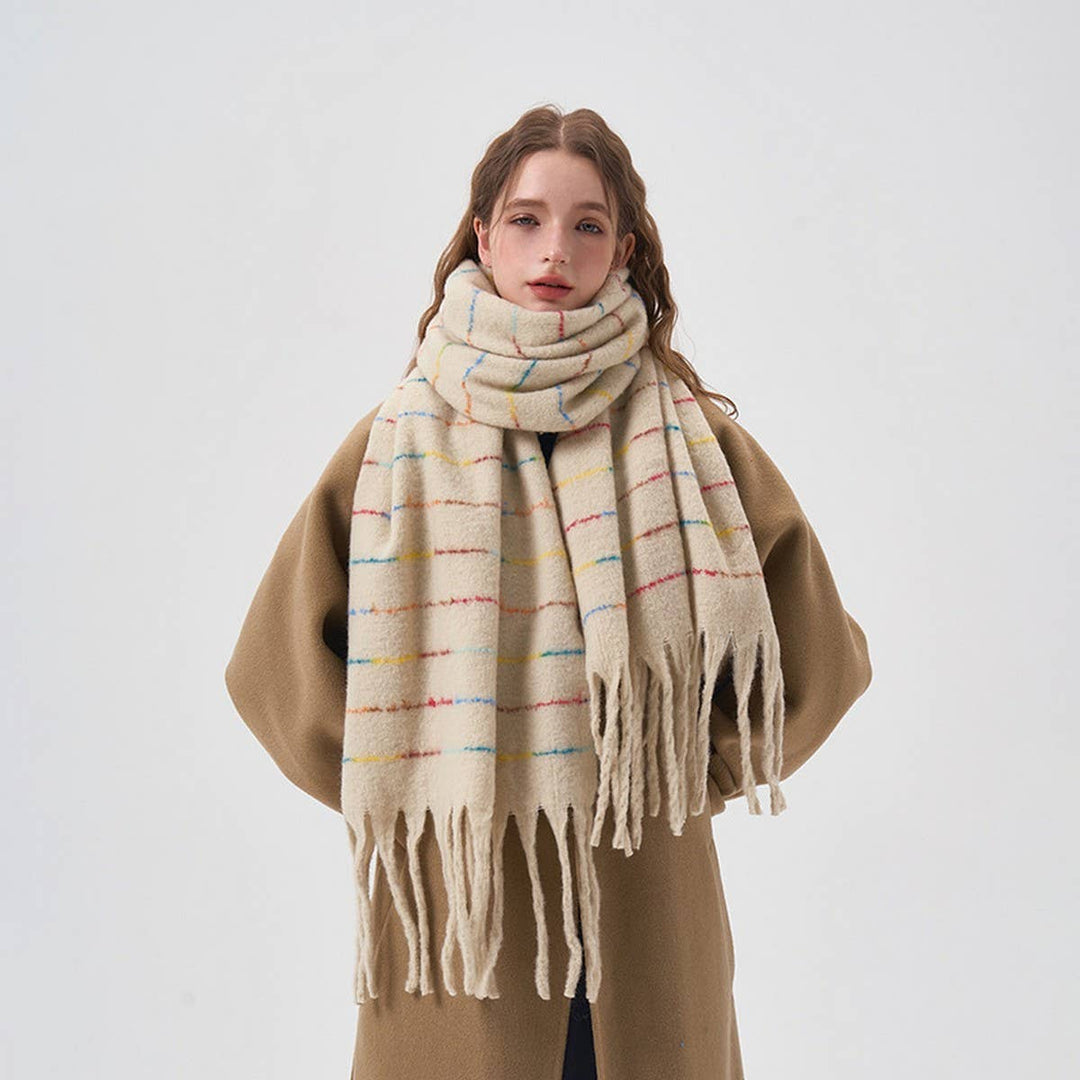 Gradient Soft Striped Scarf for Winter_CWASC2322 - Baycreek & Co