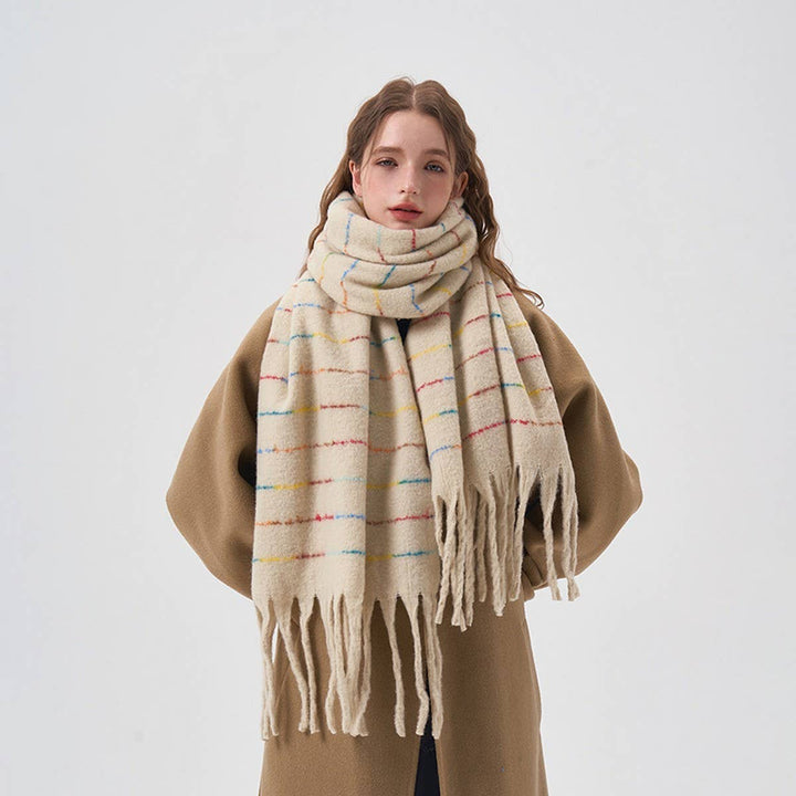 Gradient Soft Striped Scarf for Winter_CWASC2322 - Baycreek & Co