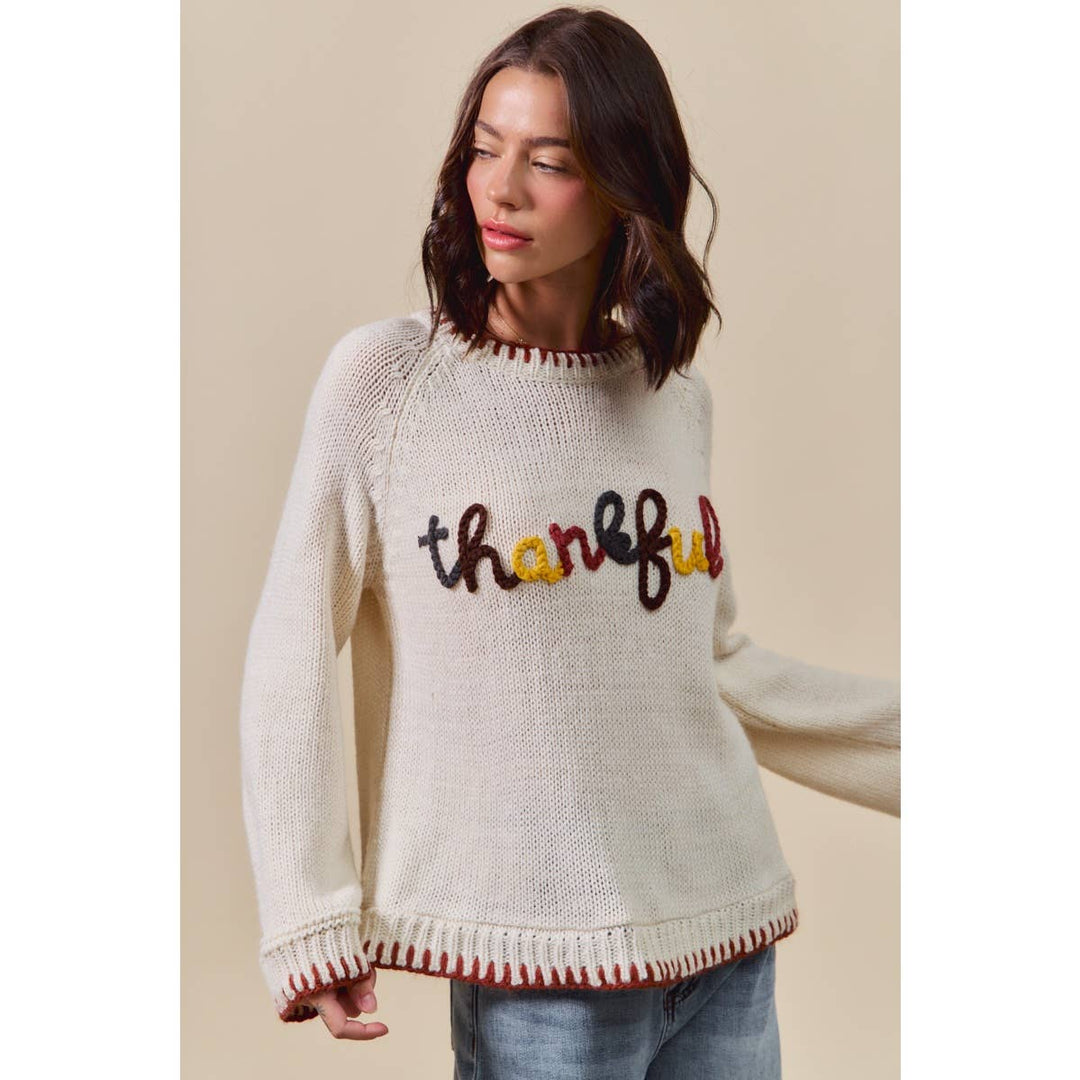 “Thankful” Sweater - Baycreek & Co