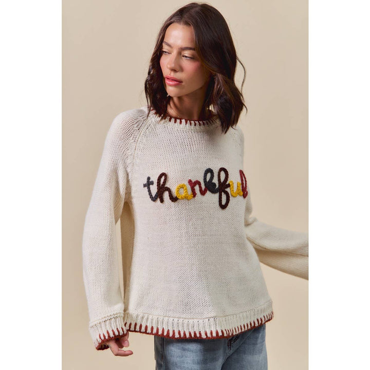 “Thankful” Sweater - Baycreek & Co
