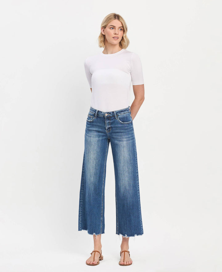 Mid Rise Wide Jeans