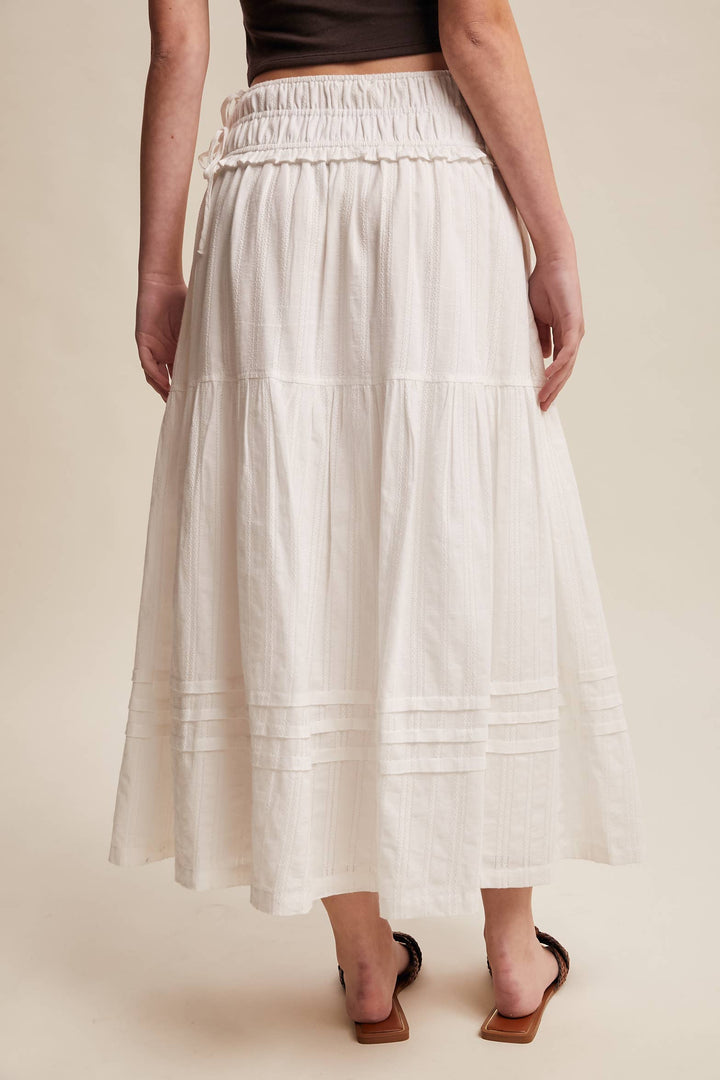 Textured Cotton Maxi Skirt - Baycreek & Co