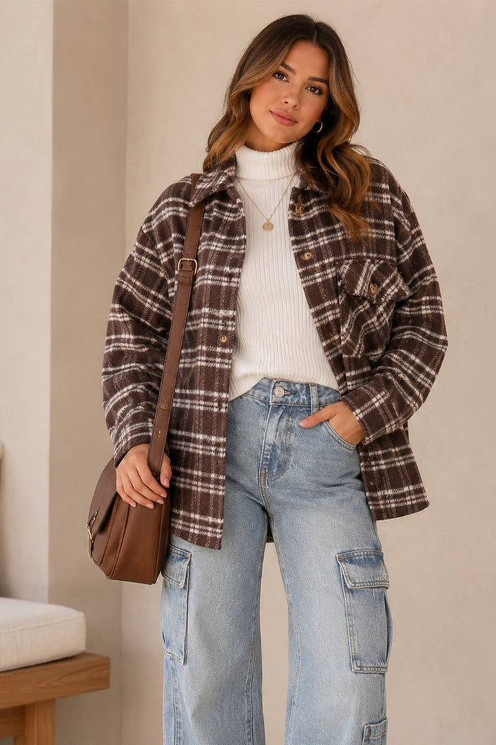 Marlowe Plaid Shacket - Baycreek & Co