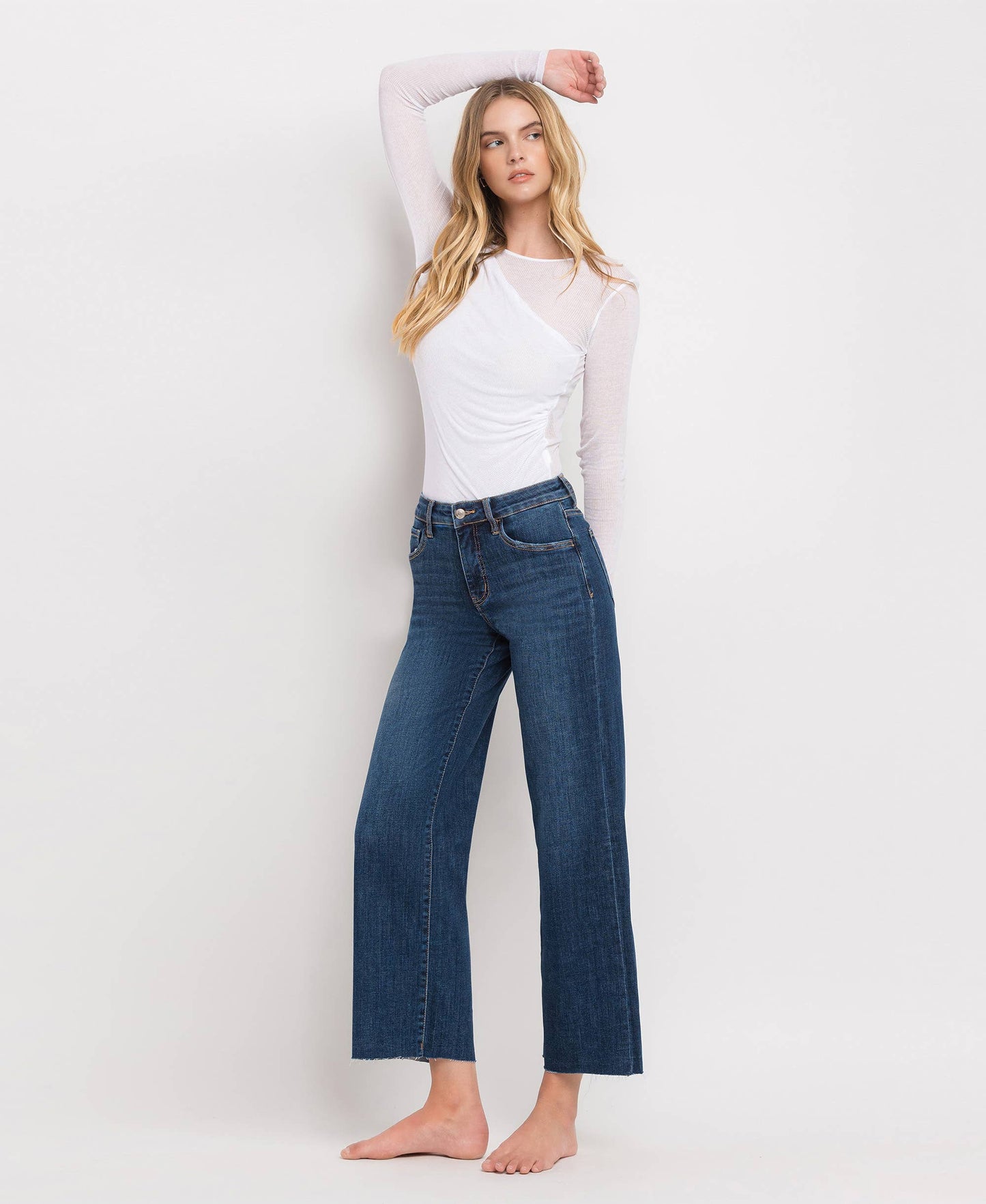 Mid Rise Wide Leg Jeans