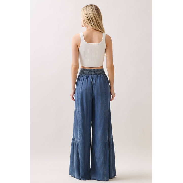 DENIM TENCEL WIDE LEG PANTS - VP3587A - Baycreek & Co
