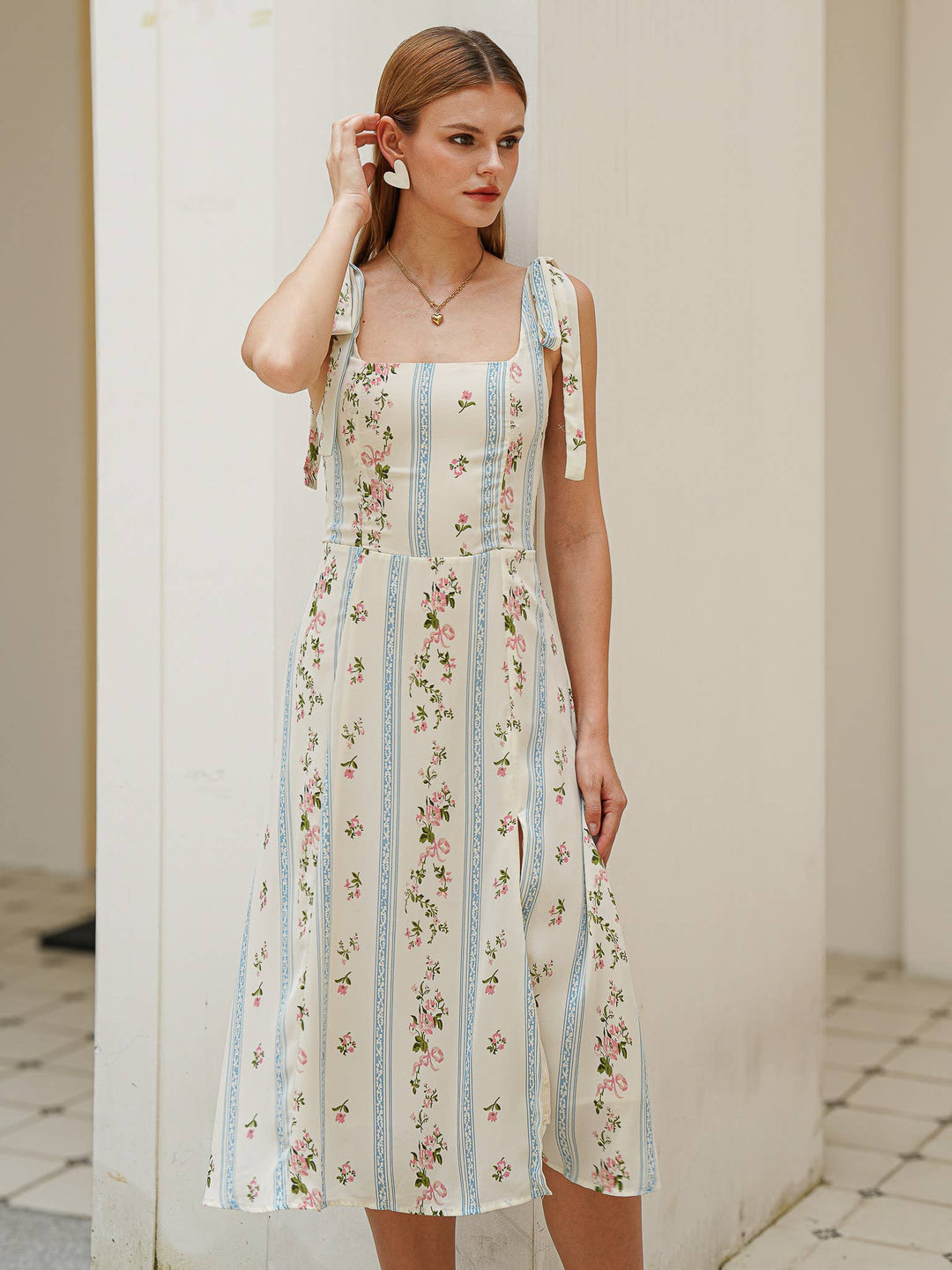 Floral Stripe Sundress