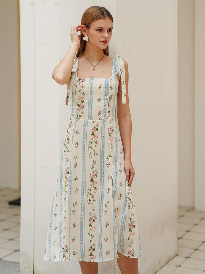 Floral Stripe Sundress