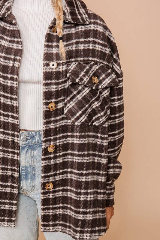Marlowe Plaid Shacket - Baycreek & Co