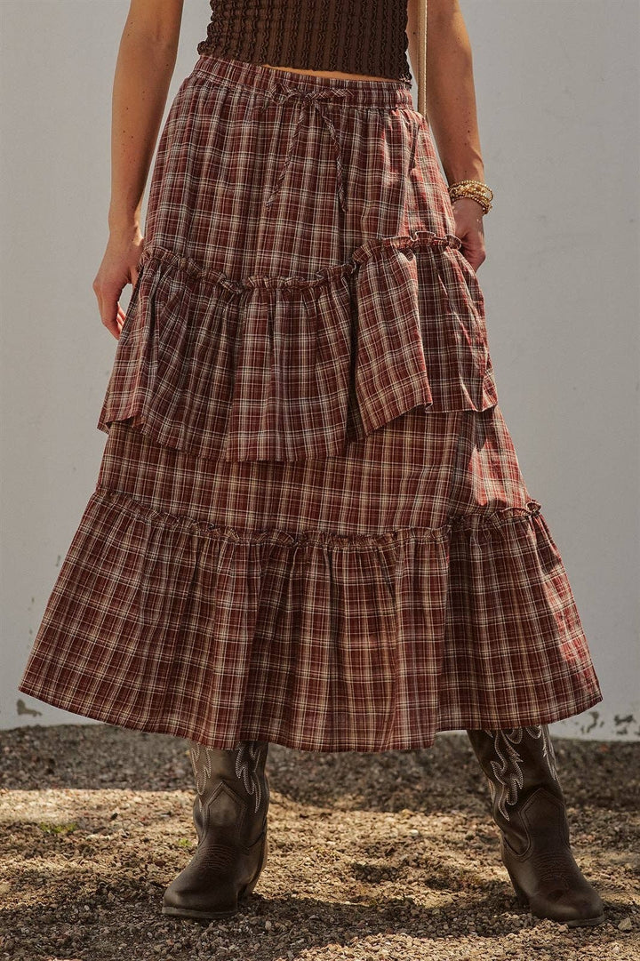 Laramie Plaid Maxi Skirt
