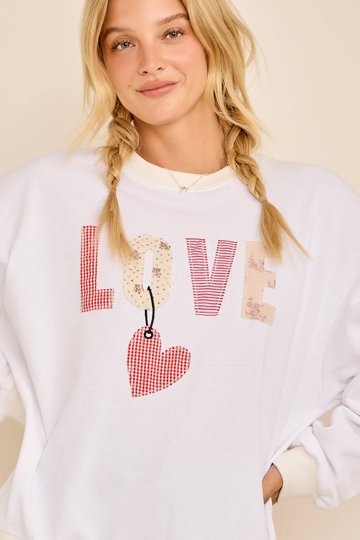 Love Patch Sweatshirt - Baycreek & Co