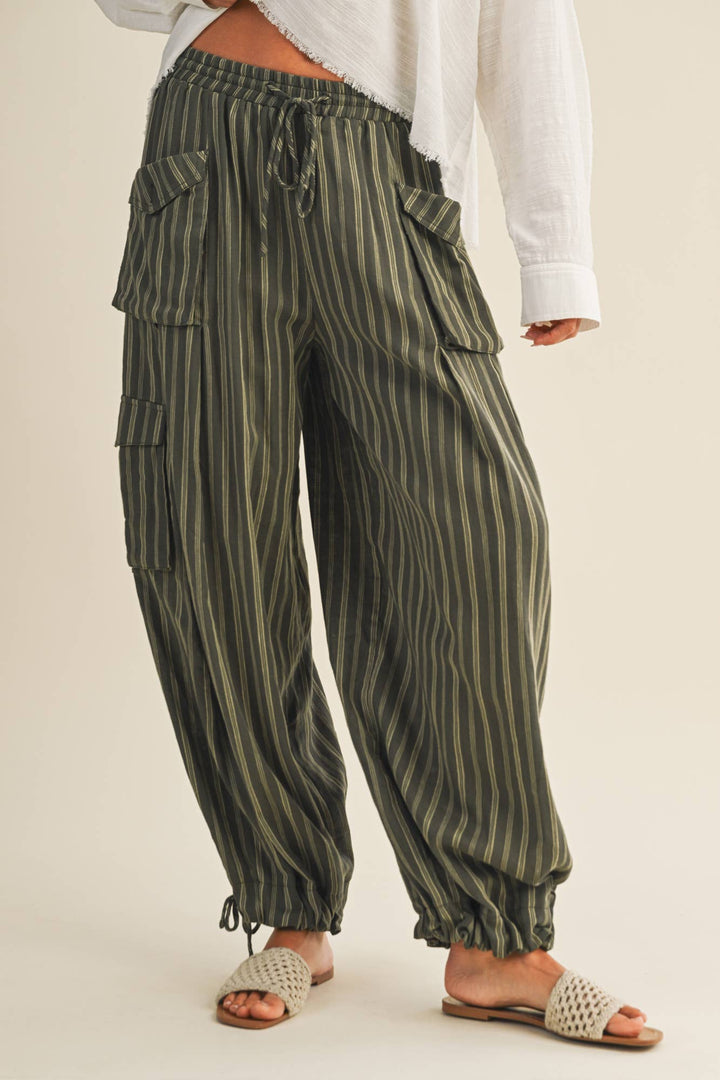 Striped Cargo Bottoms