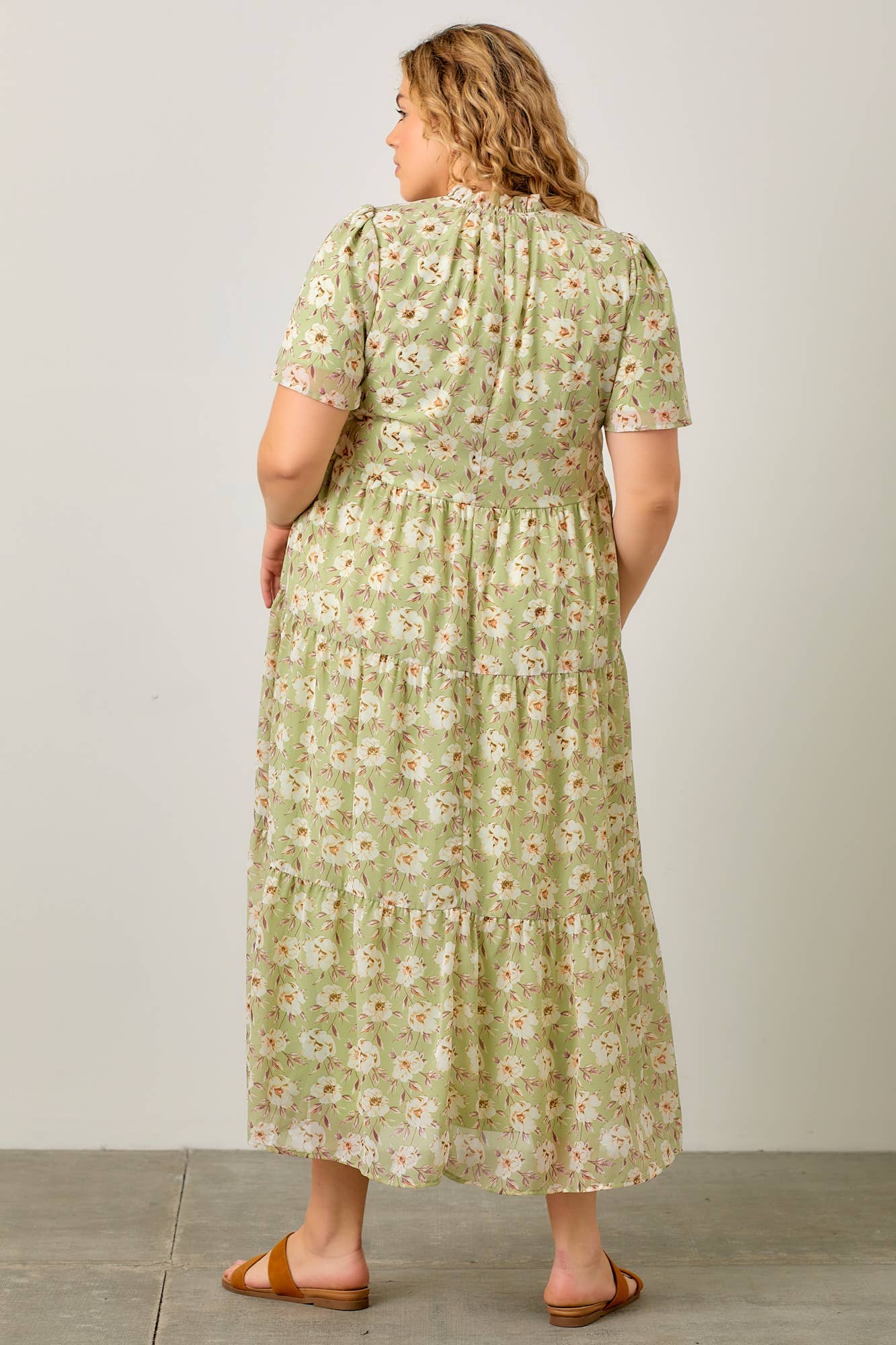 FLORAL PRINT TIERED MAXI DRESS - Baycreek & Co