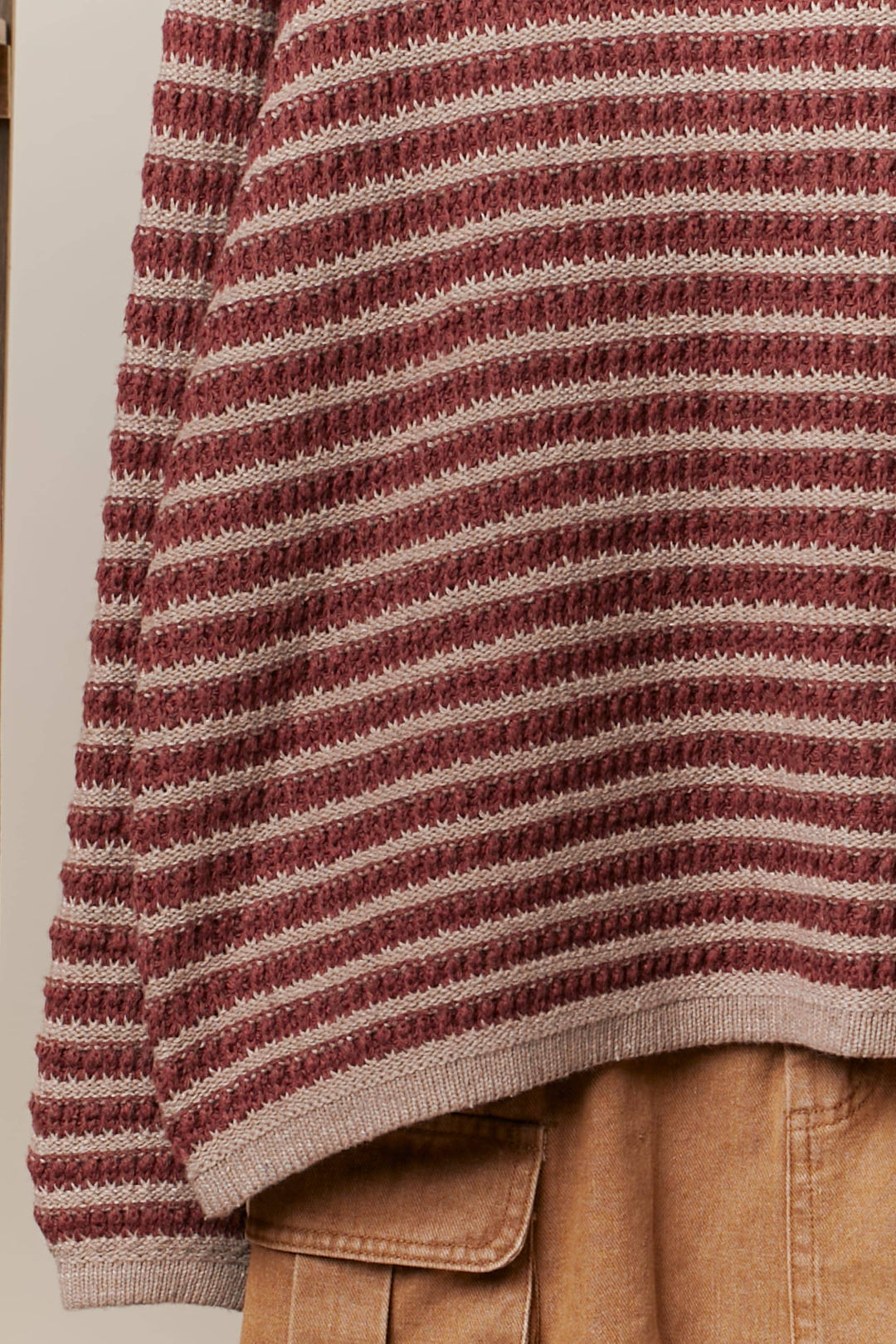 Striped Relaxed Fit Sweater - Baycreek & Co