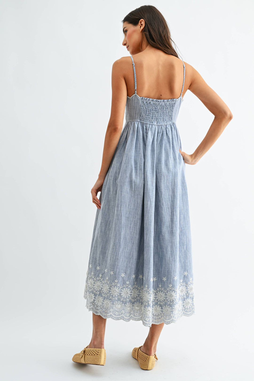 Pinstripe Midi Dress - Baycreek & Co