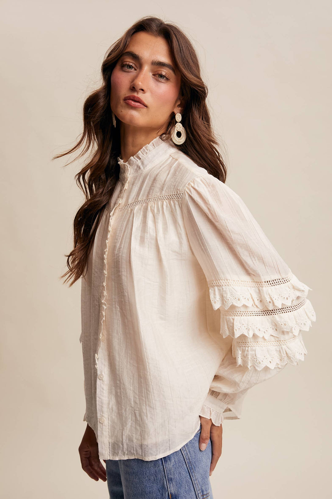Clover Pintuck Blouse - Baycreek & Co