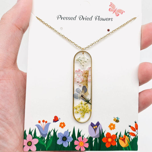 Dried Flowers Necklace