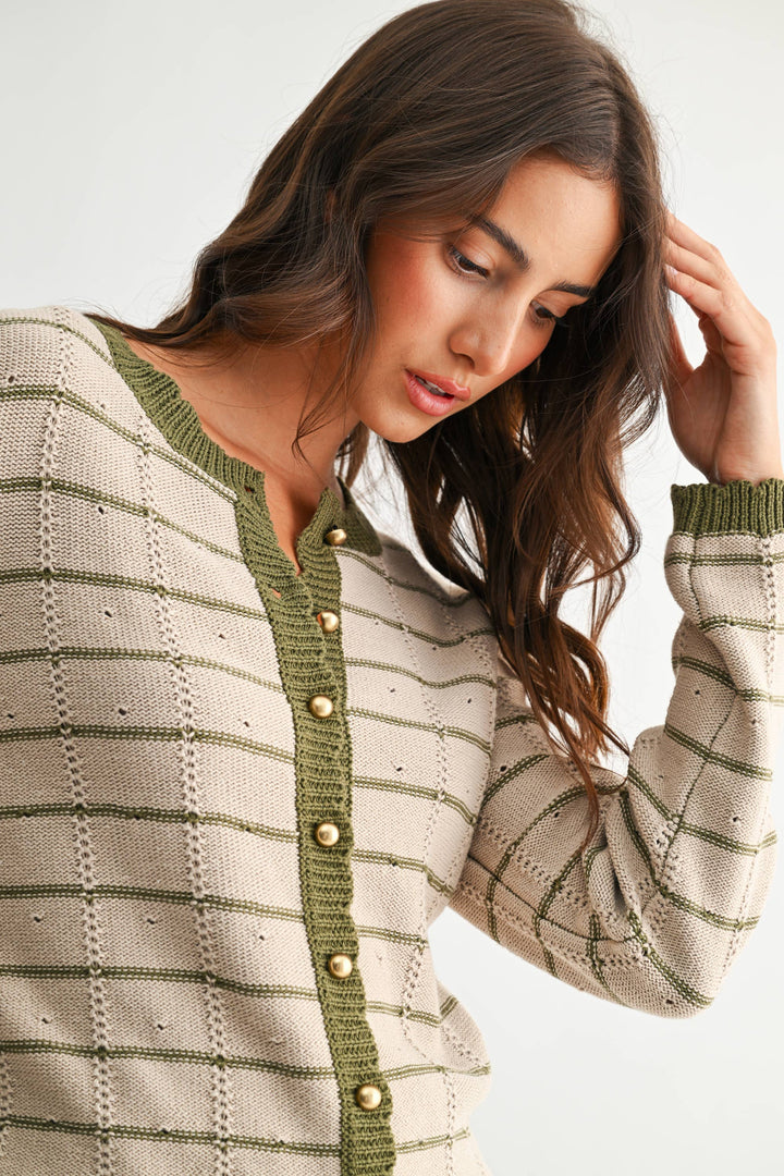 Olive Button Cardigan - Baycreek & Co