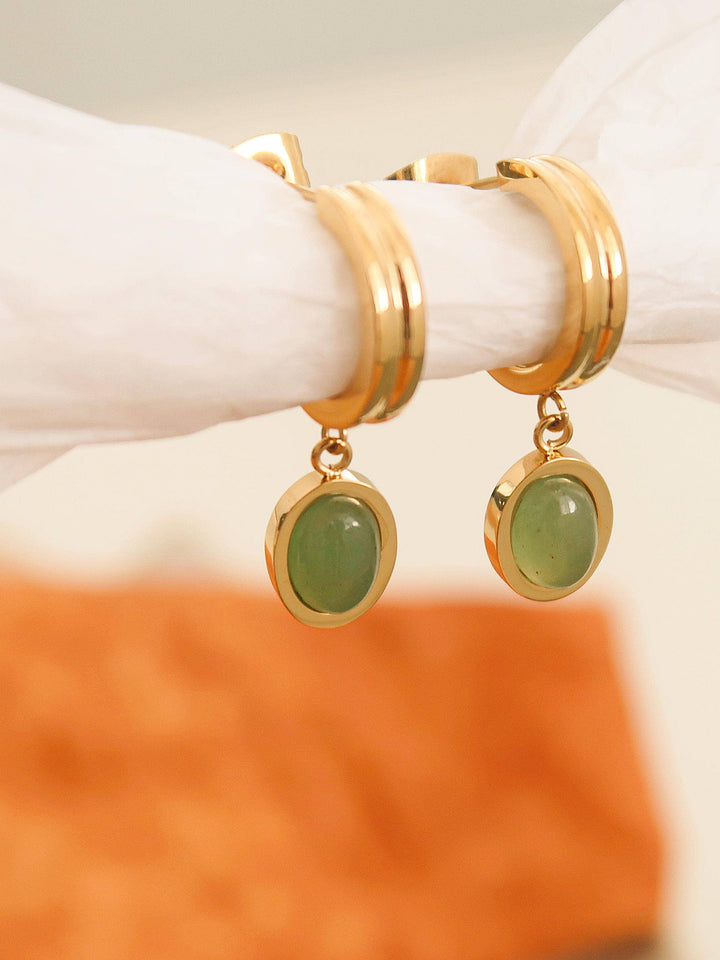Whitnee Dainty Round Stone Earring
