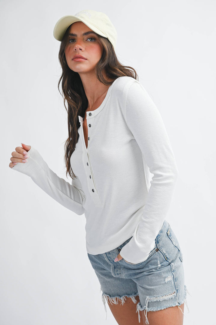 Ava White Long Sleeve - Baycreek & Co