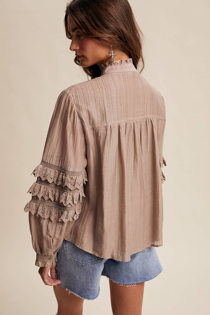Clover Pintuck Blouse - Baycreek & Co