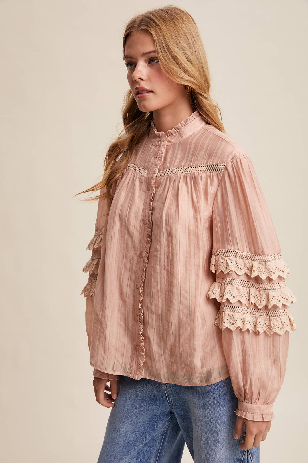Clover Pintuck Blouse - Baycreek & Co