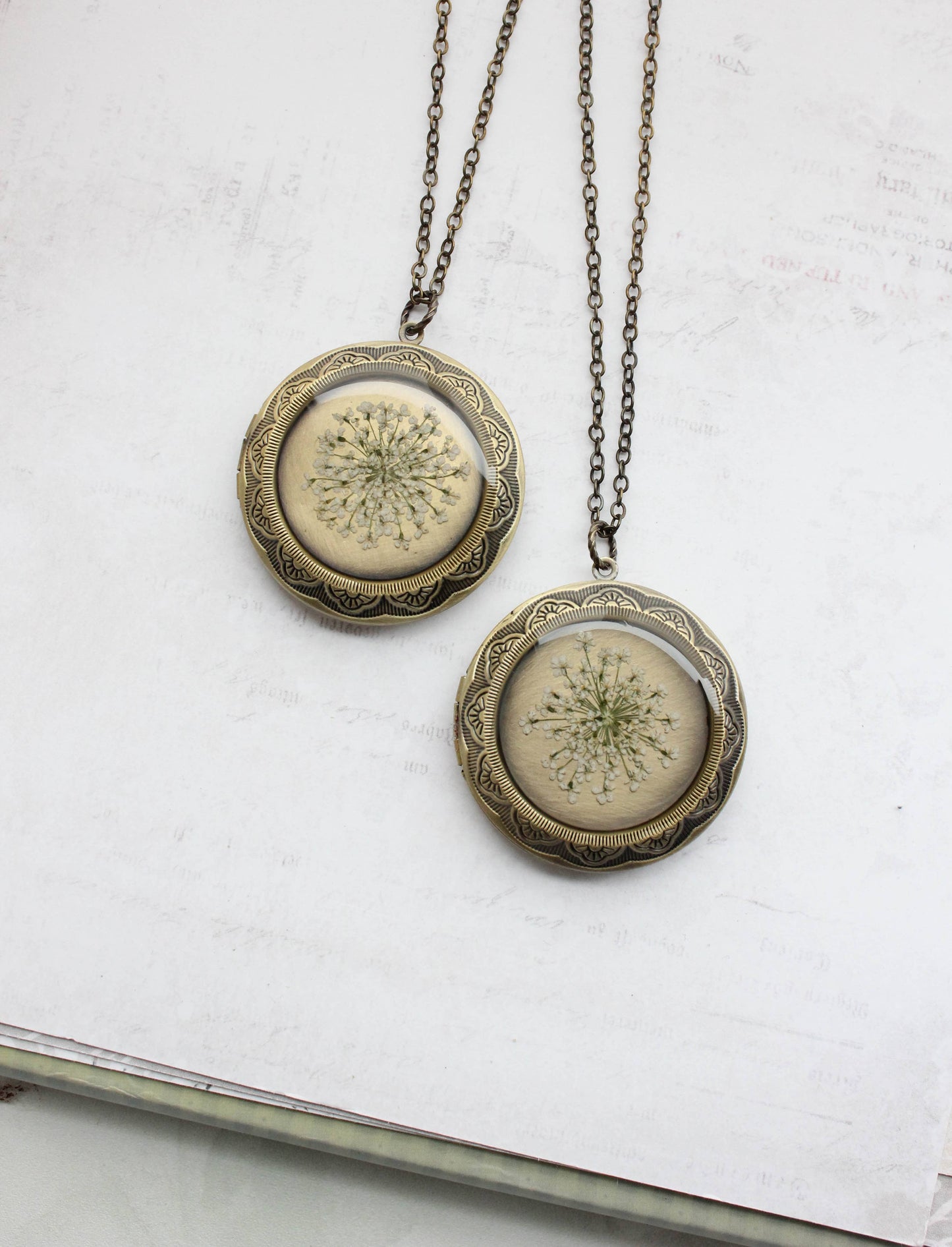 Queen Annes Lace Locket