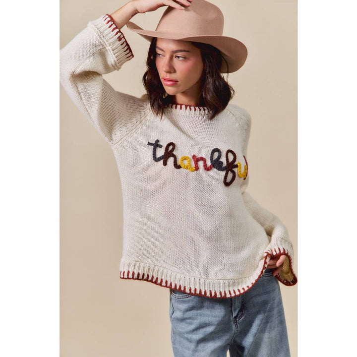 “Thankful” Sweater - Baycreek & Co