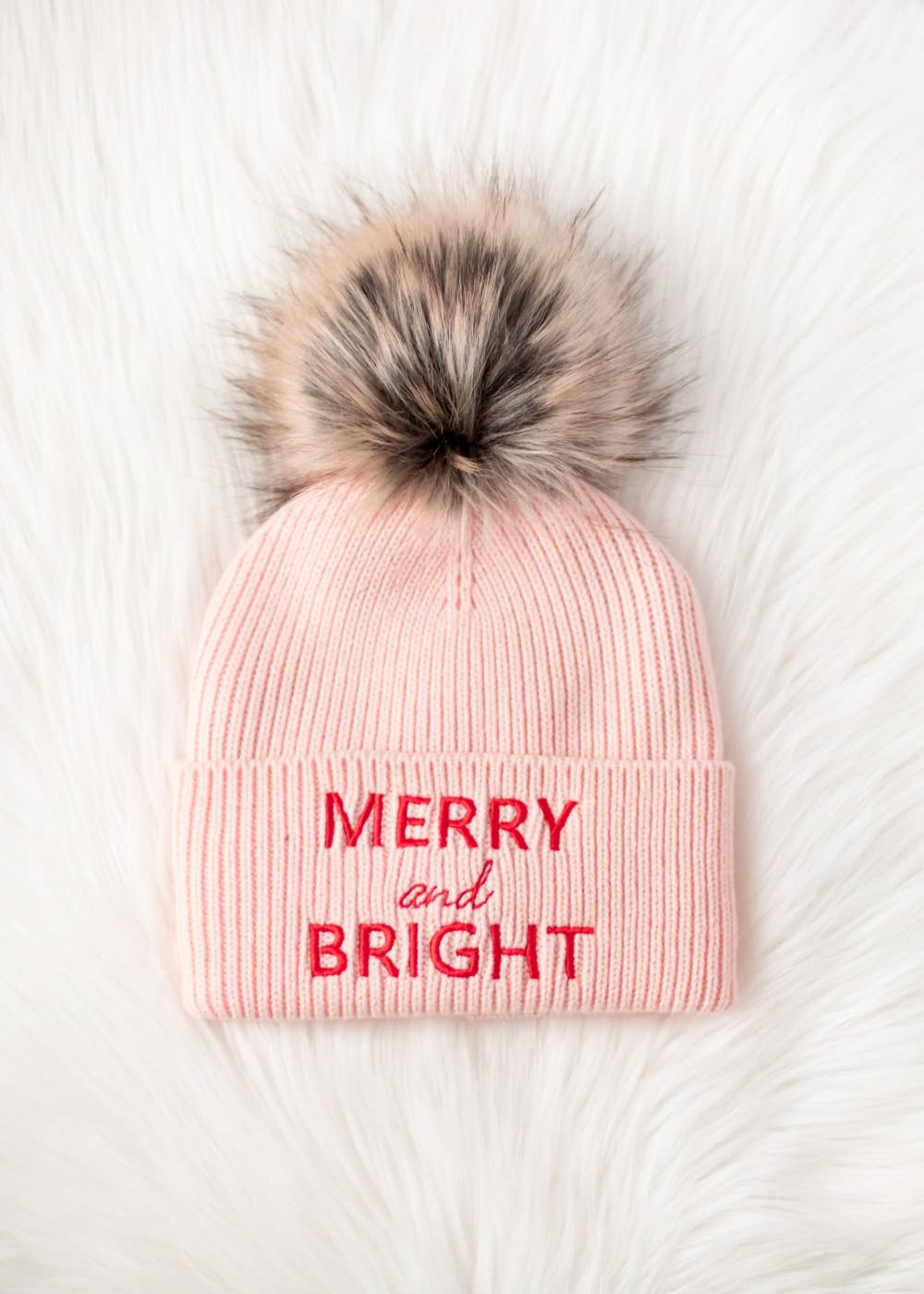 Merry & Bright Pom Beanie