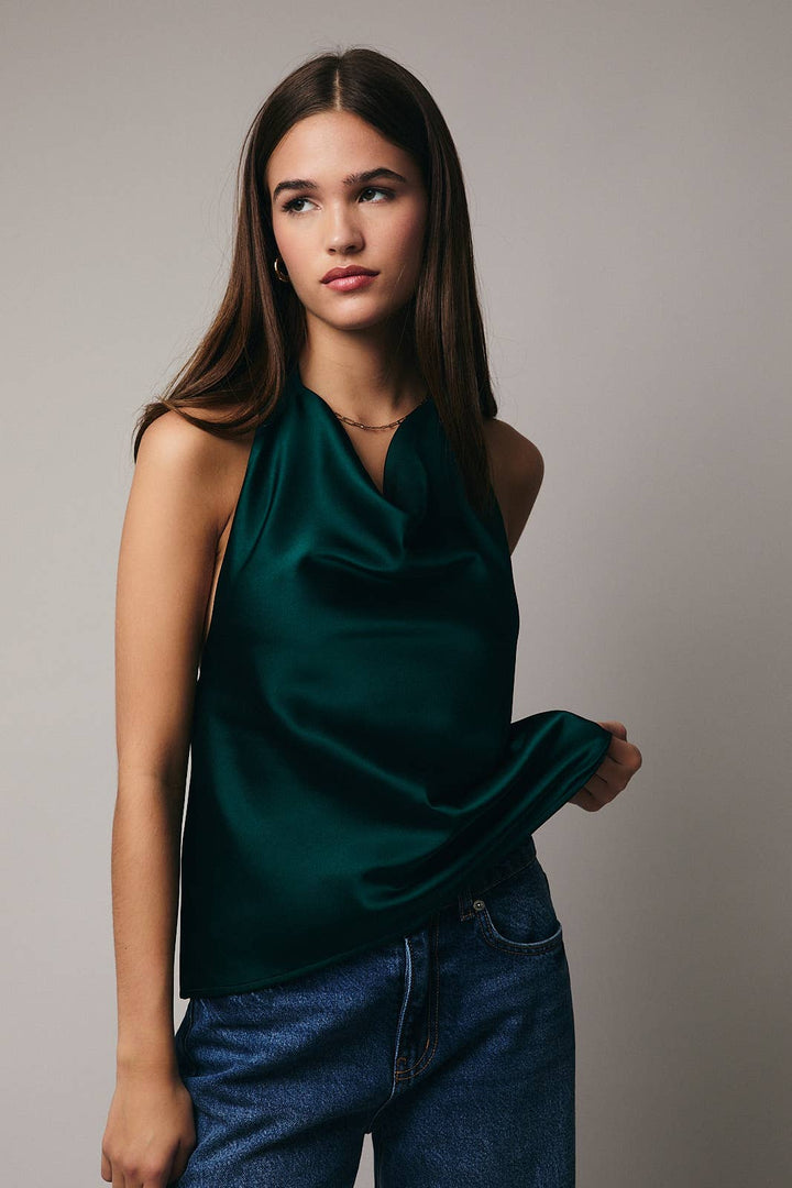Halter Satin Top