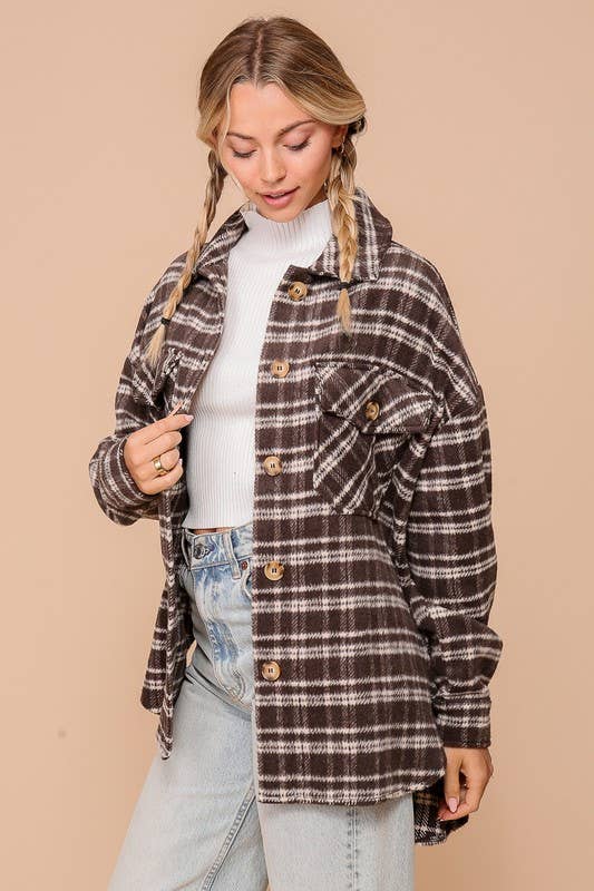 Marlowe Plaid Shacket - Baycreek & Co
