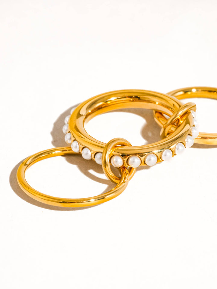 Danton Stack Pearl Band Ring