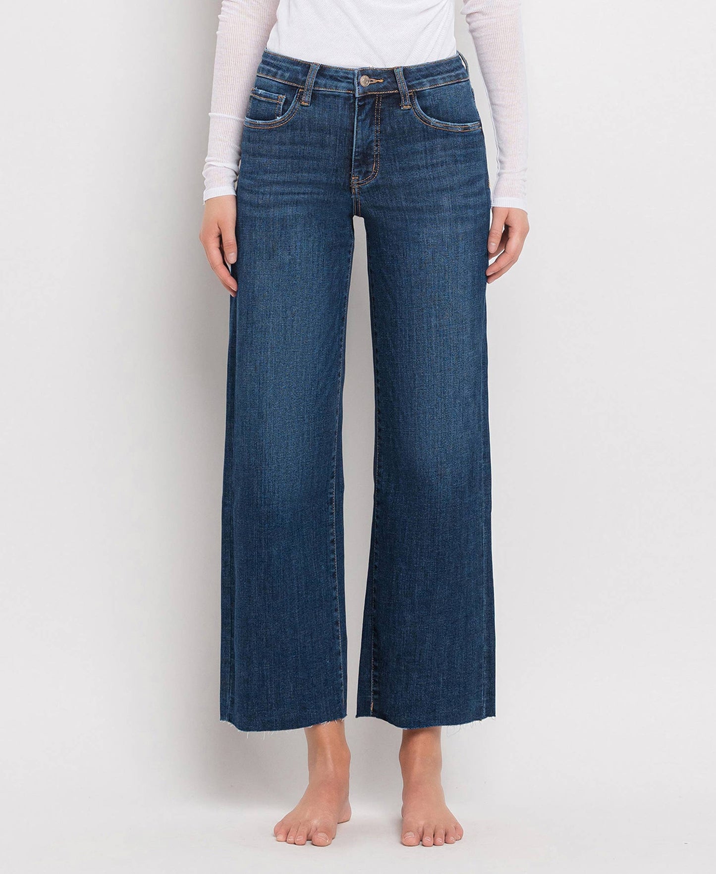 Mid Rise Wide Leg Jeans