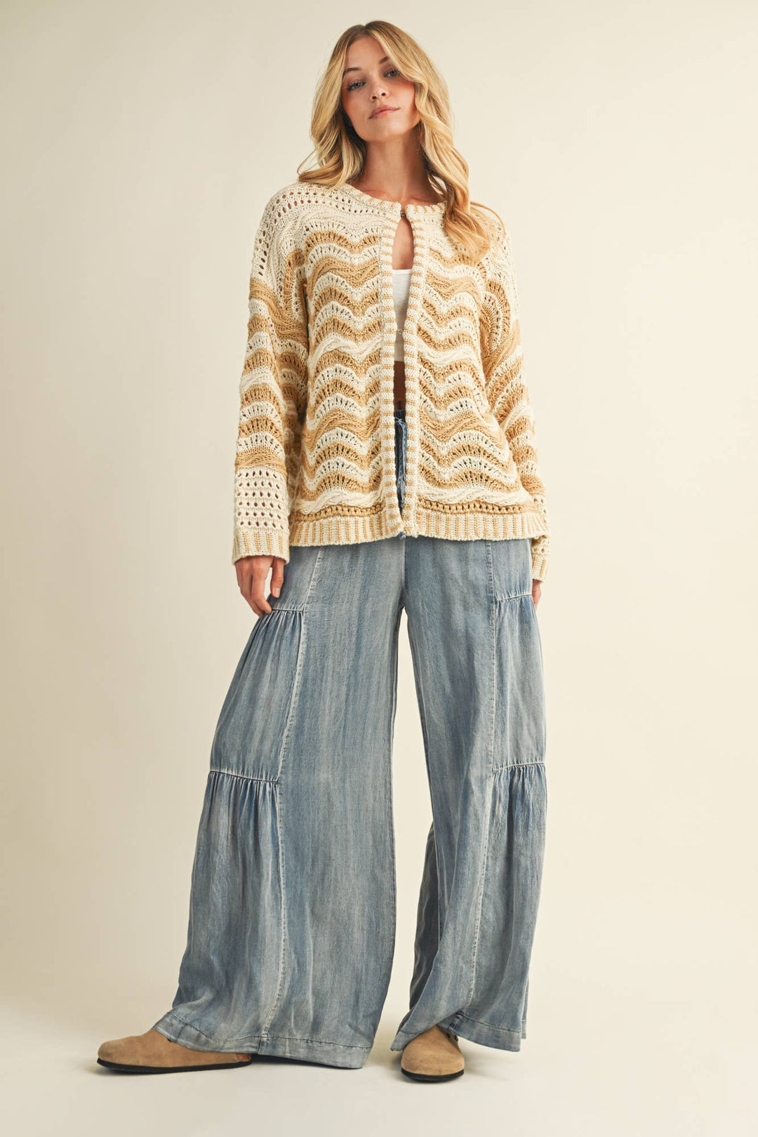 Wide Leg Ruffle Pants - Baycreek & Co