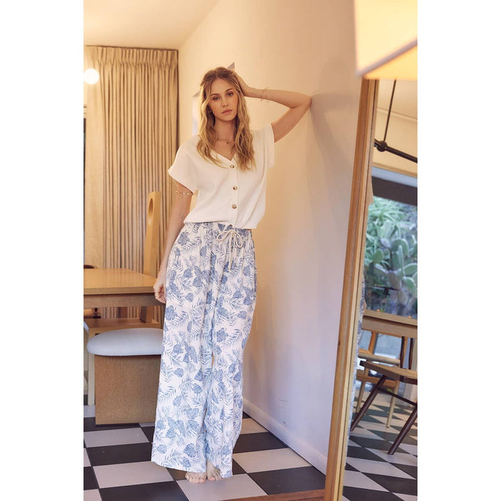 Tropical Wide Leg Pants - Baycreek & Co