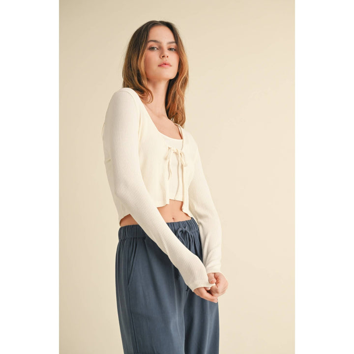 2 Piece Tank and Tye Sweater Top