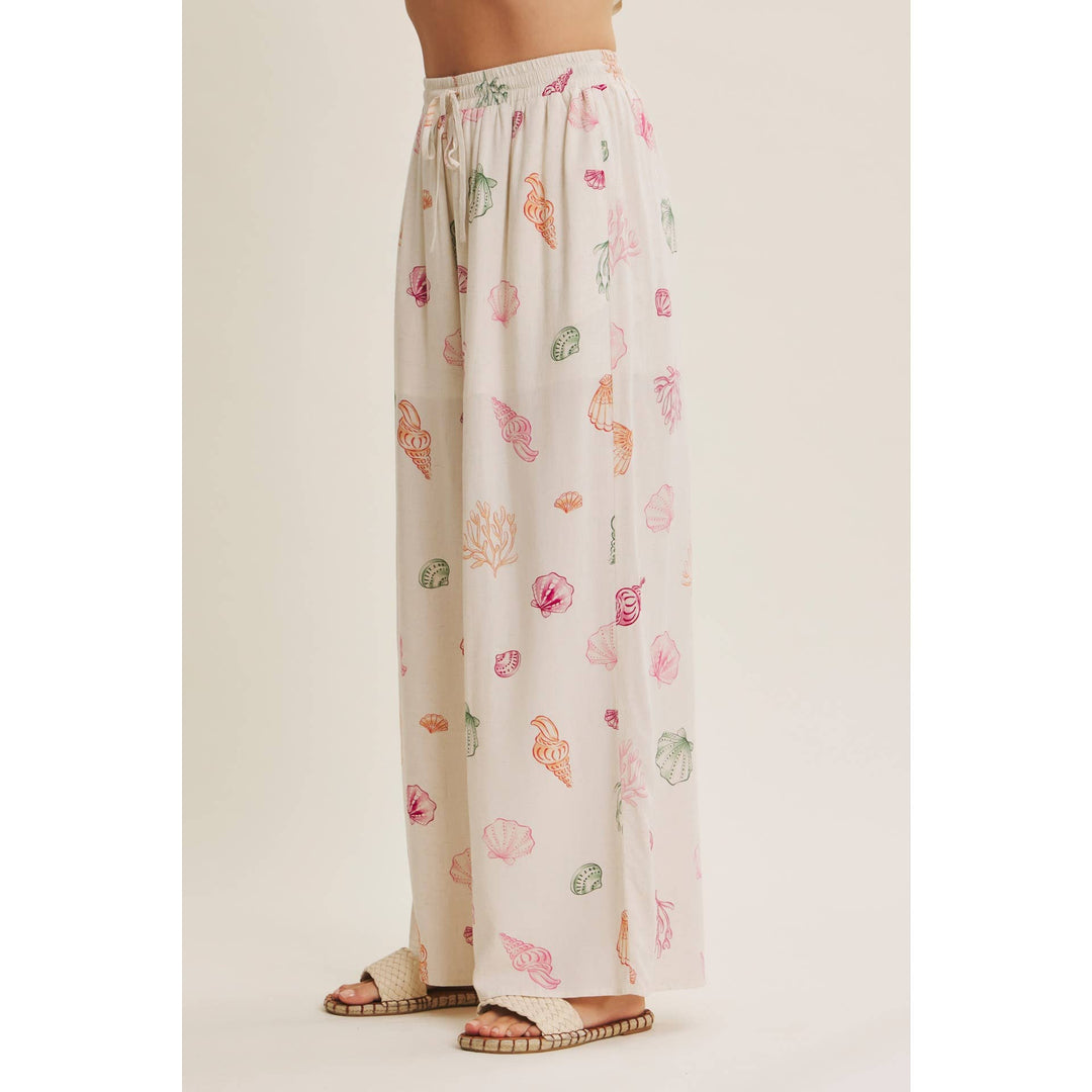 Seashell Wide Leg Bottoms - Baycreek & Co